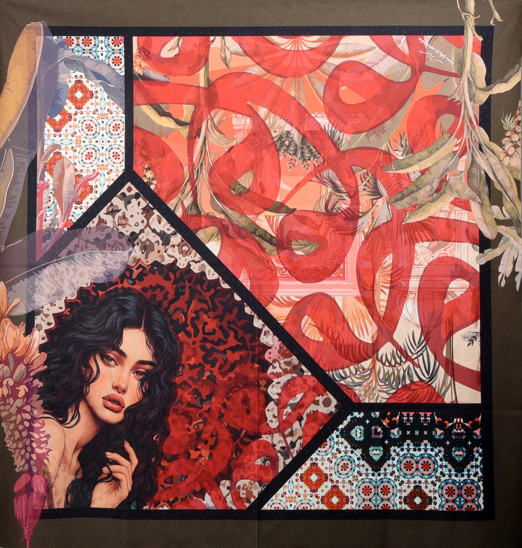 Letters of Fire Shawl