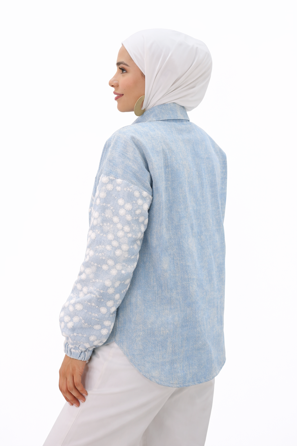 Embroidered Denim Shirt