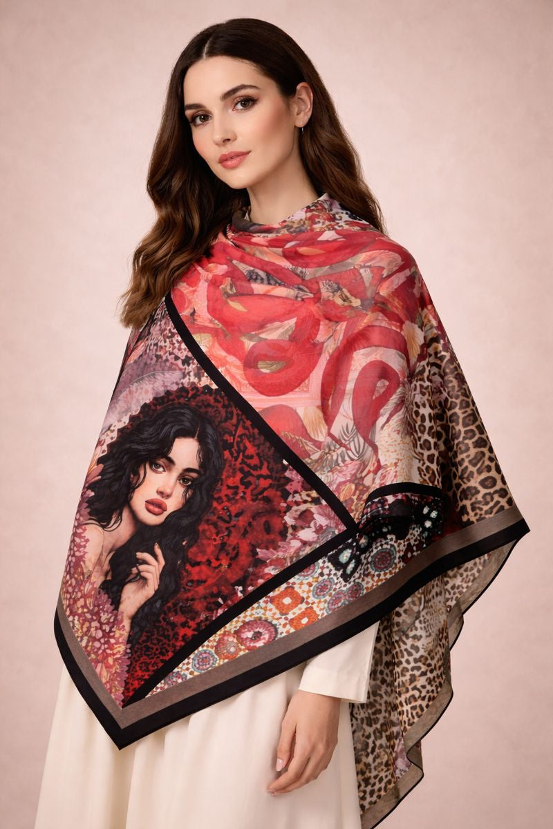 Letters of Fire Shawl