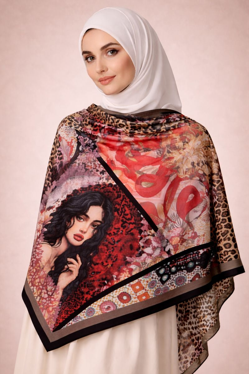 Letters of Fire Shawl