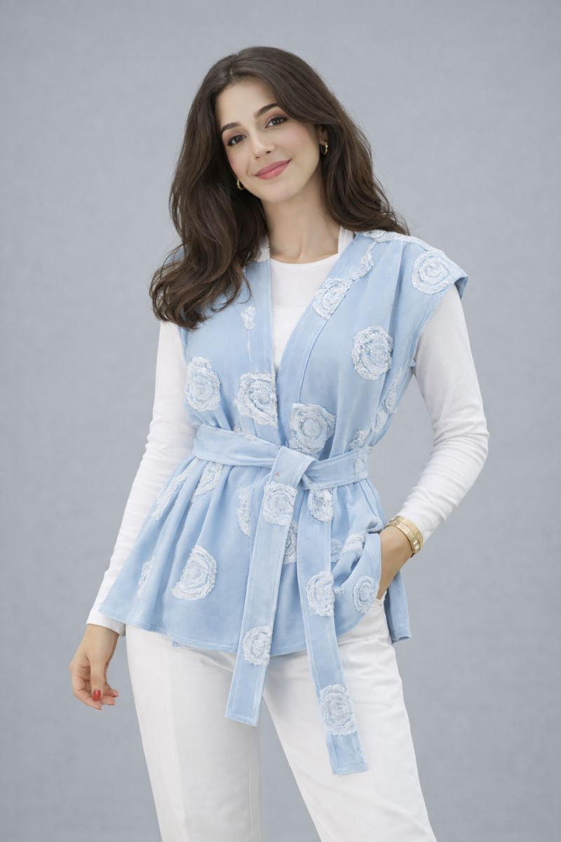 Sky Rose Denim Vest